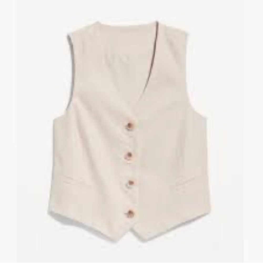 Old Navy Linen Blend Vest